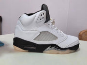 Jordan 5 White and Black High-Top Sneakers