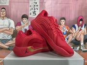 Jordan Red and Gold Basketball Sneakers