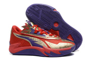 Puma ZEROS 902-1 Basketball Sneakers Red Purple Gold