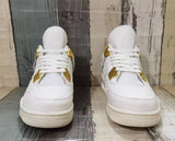 Jordan 4 Men's Sneakers in Off-White and Gold