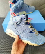 Jordan 6 Travis Scott Blue High-Top Sneakers