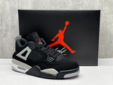 Jordan AJ4 Black Cement Black and Grey Sneakers