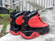 Jordan 9 High-Top Sneakers in Blue, White and Red