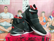 Nike LeBron Soldier 10 Black Red White Basketball Shoes
