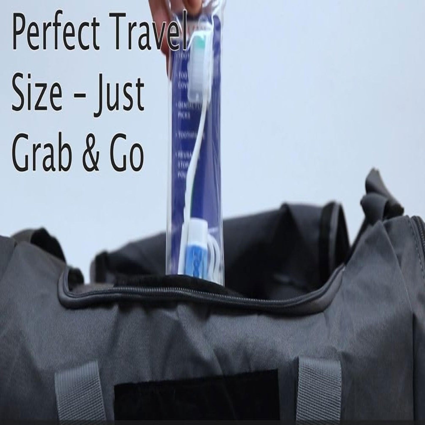 100 Pack 5 Piece Travel Size Oral Hygiene Dental Kits Containing Toothbrush, Toothpaste, Toothbrush Cover, Dental Floss Picks and Reusable Pouch Each for Homeless & Charity Donation