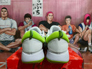 Nike Zoom Basketball Shoes White and Fluorescent Green