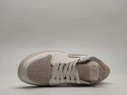 Jordan 1 Low Paisley Embossed Sneakers in Cream and Taupe
