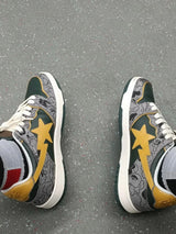 BAPE SK8 Sta Sneakers Gray Yellow 1H80-191-007