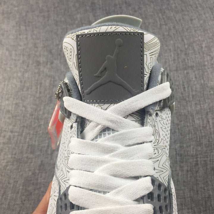 Jordan Air Jordan 4 Laser White Platinum Sneakers