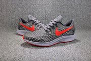 Nike Air Zoom Pegasus 35 Running Shoes, Grey/Crimson 942851-006