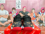Nike LeBron Basketball Sneakers Black Red Gold