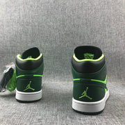 Jordan 1 Mid Fluorescent Green Sneakers 554724-330