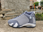 Jordan 14 Gray and White Basketball Sneakers