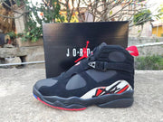 Air Jordan 8 High-Top Sneakers in Black and Red or Silver