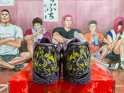 Nike Purple Yellow Graphic Basketball Sneakers