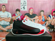 Jordan White Red Black Basketball Sneakers