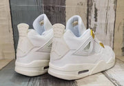 Jordan 4 Men's Sneakers in Off-White and Gold