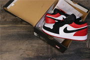 Air Jordan 1 Low Black Toe Sneakers 553558-116