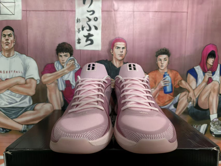 Nike Pink and Black Basketball Sneakers