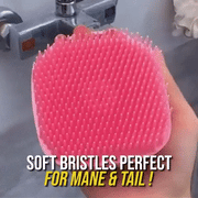 🛁 Pet Silicone Bath & Massage Brush — 2-in-1 Shampoo Dispenser