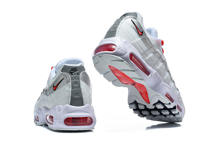 Nike Air Max 95 TT Sneakers, White, Silver and Red