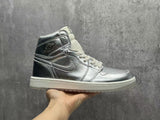 Jordan 1 High Metallic Silver Sneakers