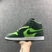 Jordan 1 Mid Fluorescent Green Sneakers 554724-330