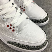 Jordan 3 White Cement Sneakers in White and Grey