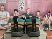 Beige Black Reebok Sneakers with Teal Accents