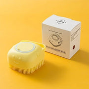 🛁 Pet Silicone Bath & Massage Brush — 2-in-1 Shampoo Dispenser