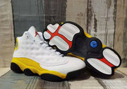 Jordan 13 White and Yellow Men's Sneakers