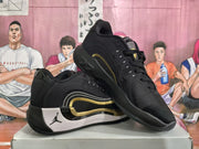 Jordan Black White Gold Basketball Sneakers