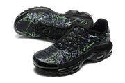 Nike Air Max Plus Black and Green Pattern Sneakers 8909-706