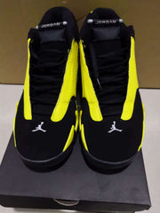 Jordan 14 Retro Black and Yellow High-Top Sneakers