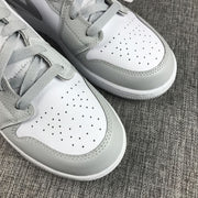 Jordan Air Jordan 1 Mid GS White Silver Sneakers