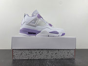 Air Jordan 4 Retro White and Purple Sneakers CT8527-115