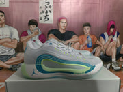 Jordan White Green Blue Basketball Sneakers