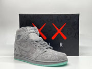 Air Jordan 1 High Cool Grey Patterned Sneakers