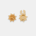 Midnight Spark Button Cover Set – 22K Gold Sunburst Statement in Two Sizes