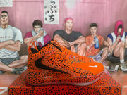 Nike Orange Leopard Print Basketball Sneakers