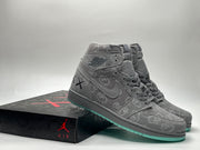 Air Jordan 1 High Cool Grey Patterned Sneakers