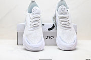 Nike Air Max 270 White and Metallic Silver Sneakers