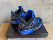 Air Jordan 4 Black and Blue High-Top Sneakers