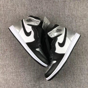 Jordan Air Jordan 1 Silver Toe High-Top Sneakers Black Silver