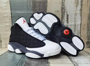 Jordan 13 White, Black and Grey Sneakers