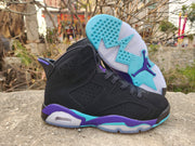 Jordan 6 High-Top Sneakers Black Purple Teal