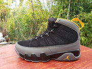 Jordan Air Jordan 9 Black Grey Yellow High-Top Sneakers