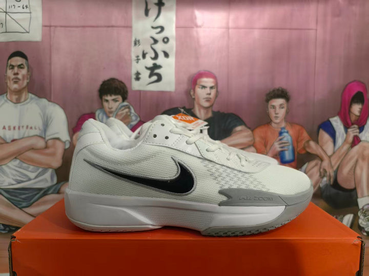 Nike Zoom White and Grey Basketball Shoes