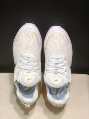 Nike Air Max 270 Premium White and Gold Sneakers