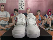 Jordan 4 White Silver High-Top Sneakers
